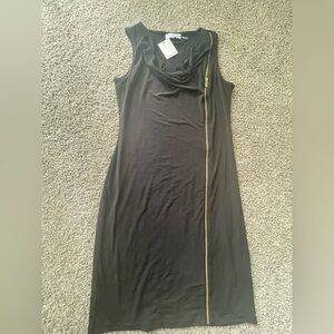 NWT - Calvin Klein midi black dress
